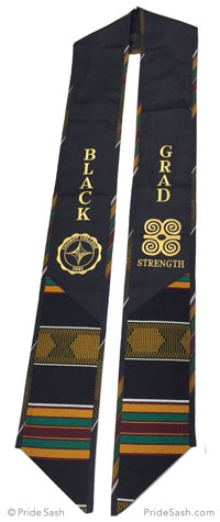 black kente hybrid sash