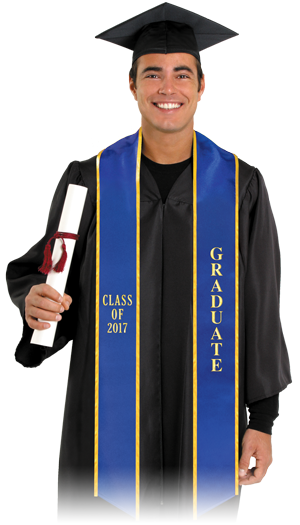 student wearing custom sash