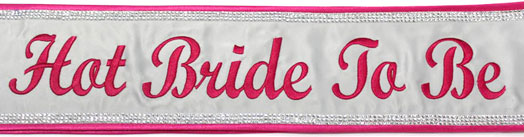 pink bride pageant sash