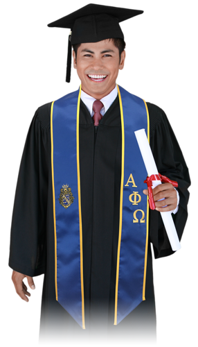 Alpha Phi Omega Graduation Stole | Pride Sash Greek Stole